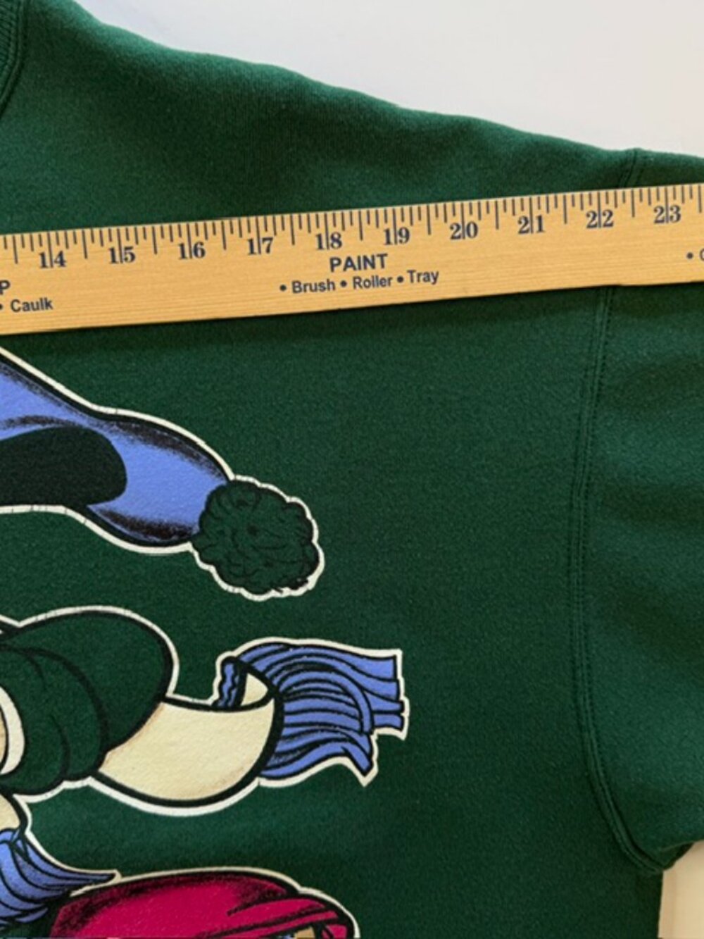 Vintage Sweatshirt Mickey Unlimited Jerry Leigh Knit Goofy Green Unisex Sz L - Picture 6 of 9
